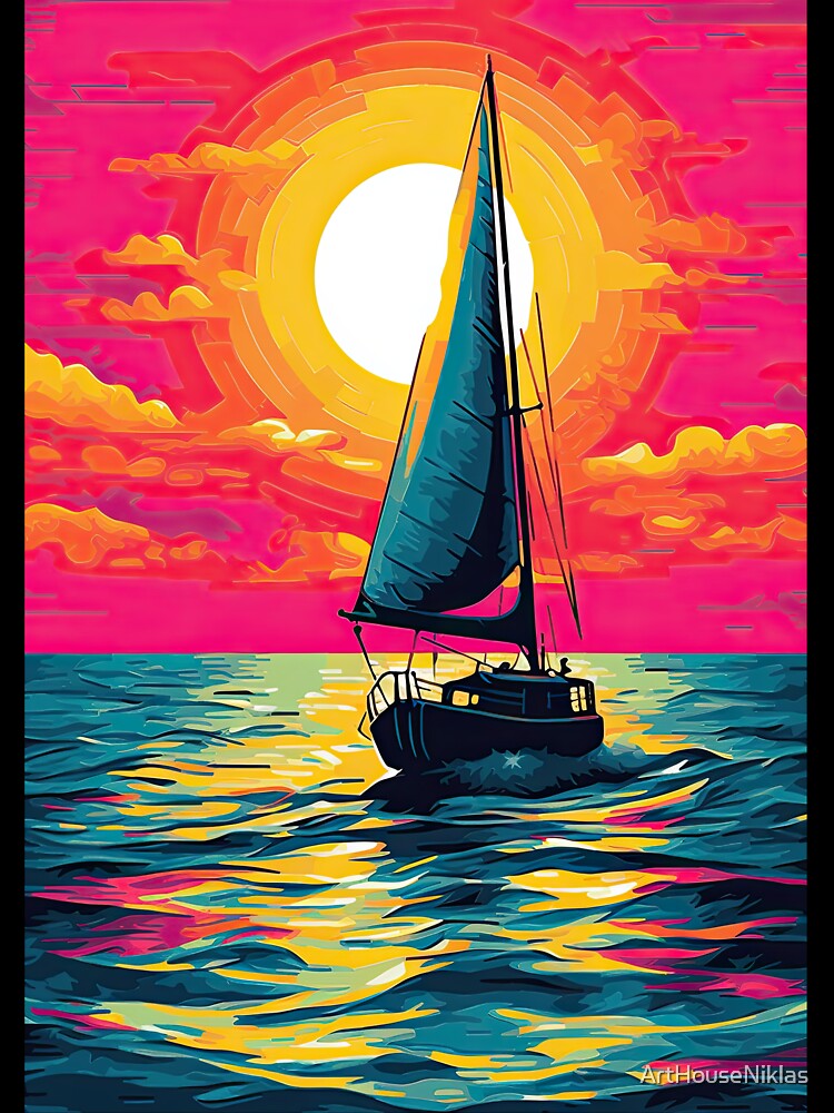 Sailboat Pop Art Maritime by ArtHouseNiklas