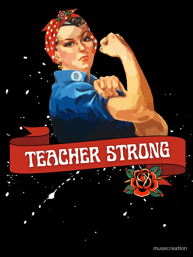 Teacher Strong by musecreation T-Shirts, Hoodie, Sweatshirt | BlankRebels.com (Image 3)