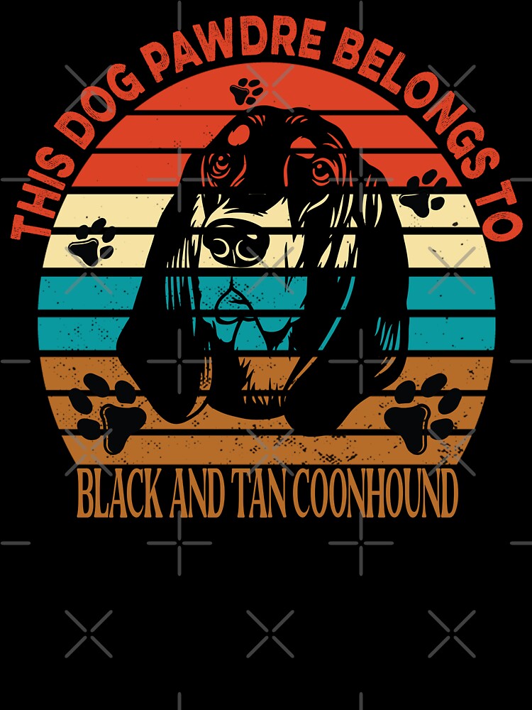 Dog Pawdre Dad Black and Tan Coonhound Owner Vintage by Cuddlythopia T-Shirts, Hoodie, Sweatshirt | BlankRebels.com (Image 3)