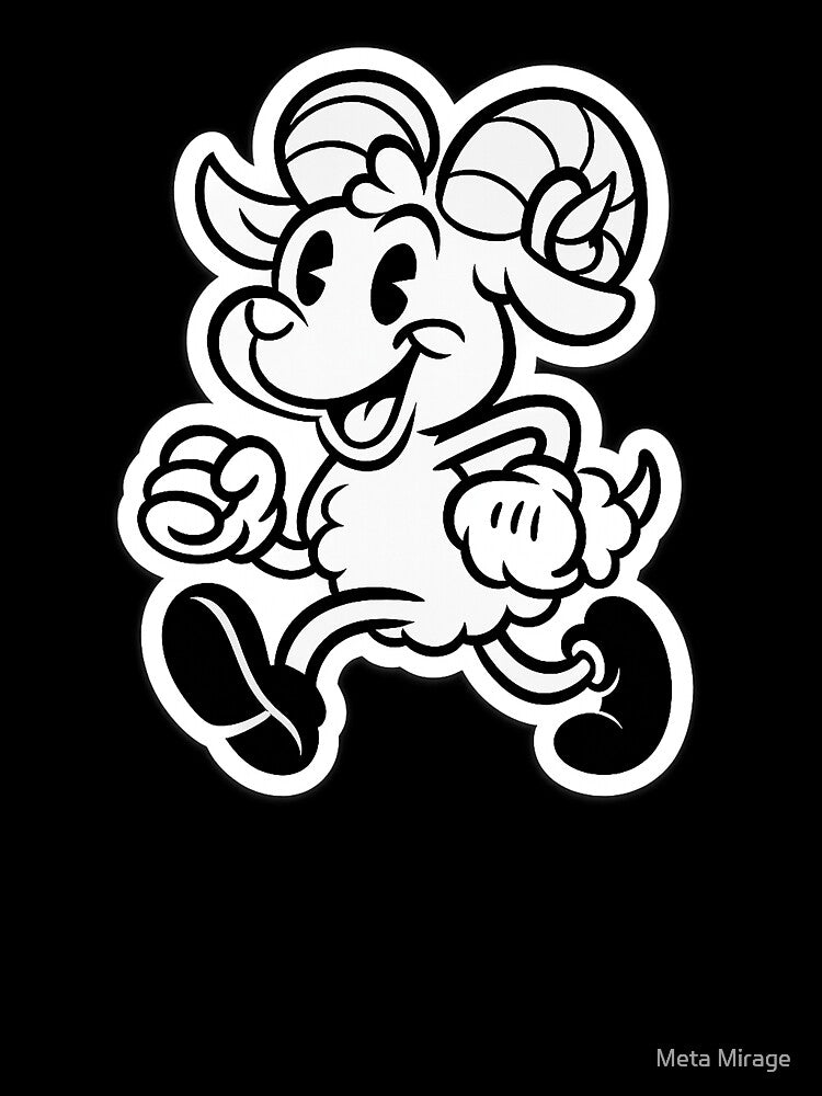 Aries Cartoon Zodiac – Sticker & Tee by Meta Mirage Hoodie, Sweatshirt | BlankRebels.com (Image 3)