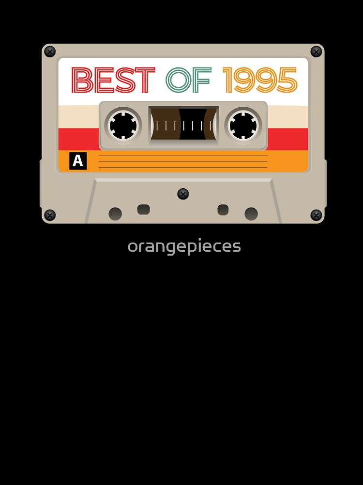 Vintage Cassette Tape Shirt Birthday Gifts Retro Present Best of 1995 by Orange Pieces Hoodie, Sweatshirt (Image 3)