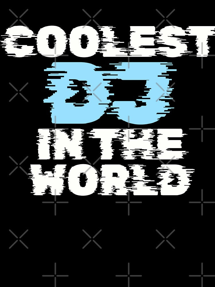 Coolest DJ ever, glitchy text design, cool funny gift for dj, deejay, disc jockey by wondertree T-Shirts,... (Image 3)
