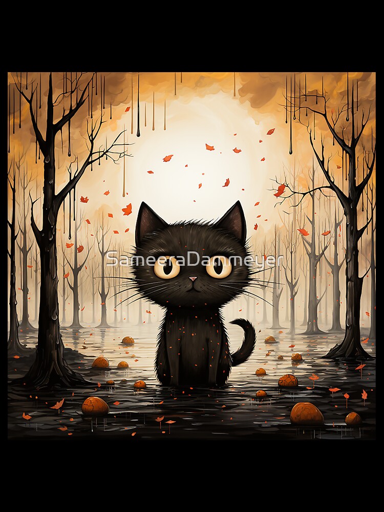 Halloween Black cat by SameeraDammeyer T-Shirts, Hoodie, Sweatshirt | BlankRebels.com (Image 3)