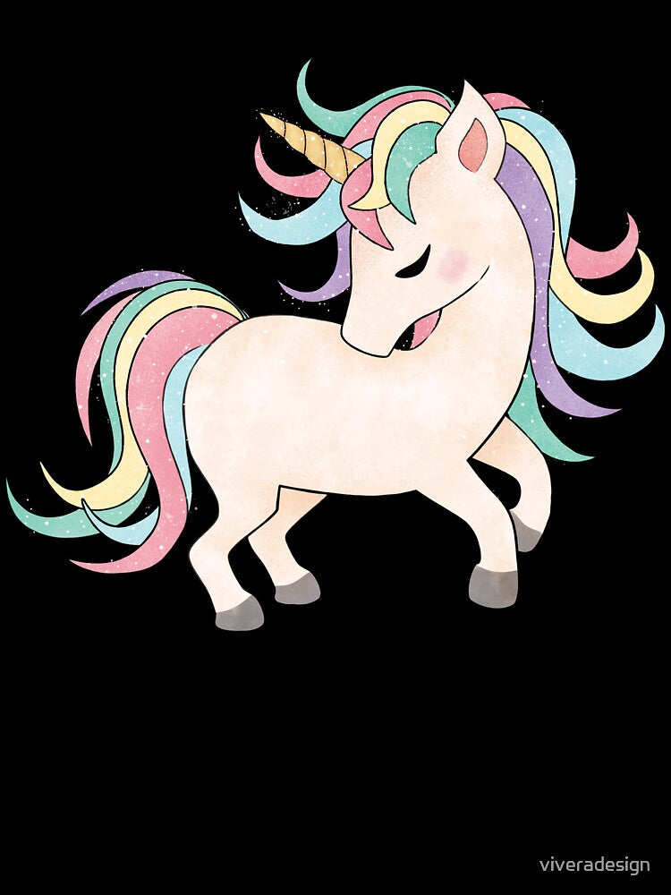 Sweet Blushing Unicorn with Rainbow Hair by viveradesign T-Shirts, Hoodie, Sweatshirt | BlankRebels.com (Image 3)