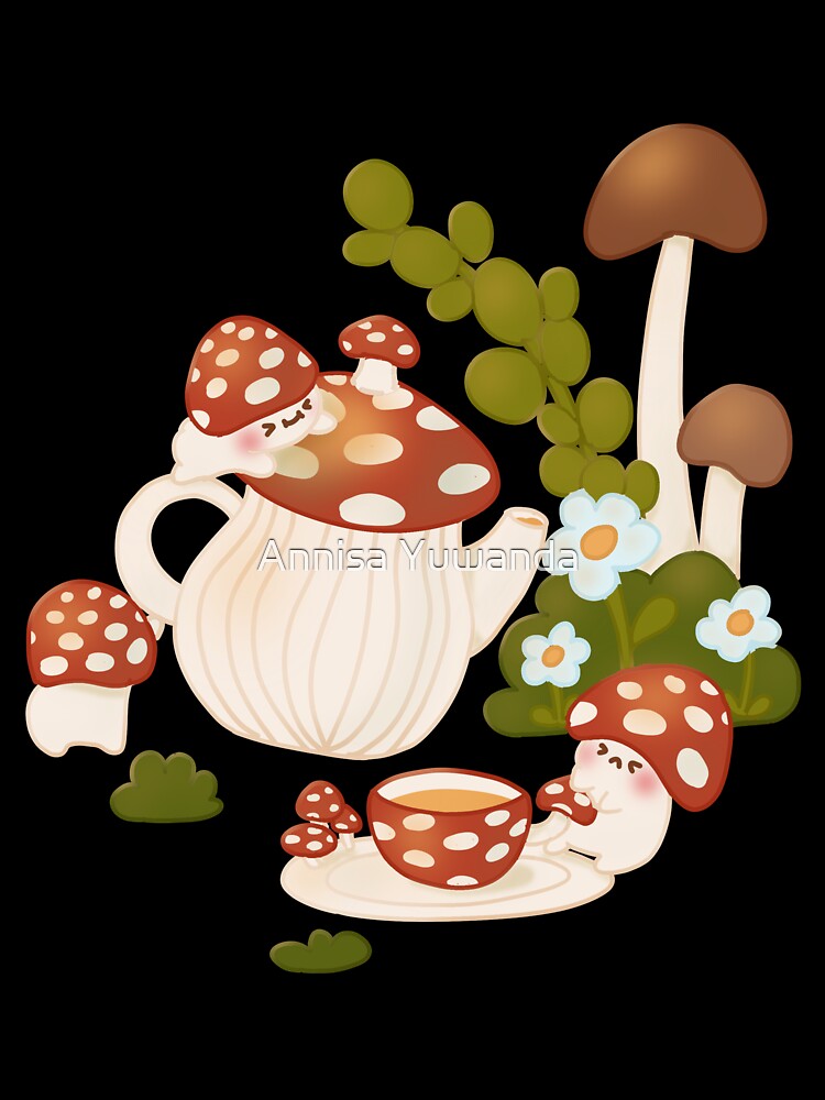 Cute Kawaii Mushroom Tea Party #3 by Annisa Yuwanda T-Shirts, Hoodie, Sweatshirt | BlankRebels.com (Image 3)