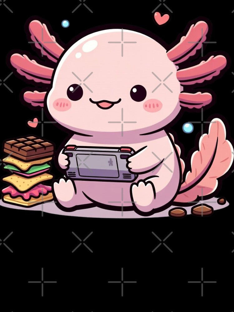 Axolotl Playing Video Games – Cute Gamer by GrumpySableye T-Shirts, Hoodie, Sweatshirt | BlankRebels.com (Image 3)