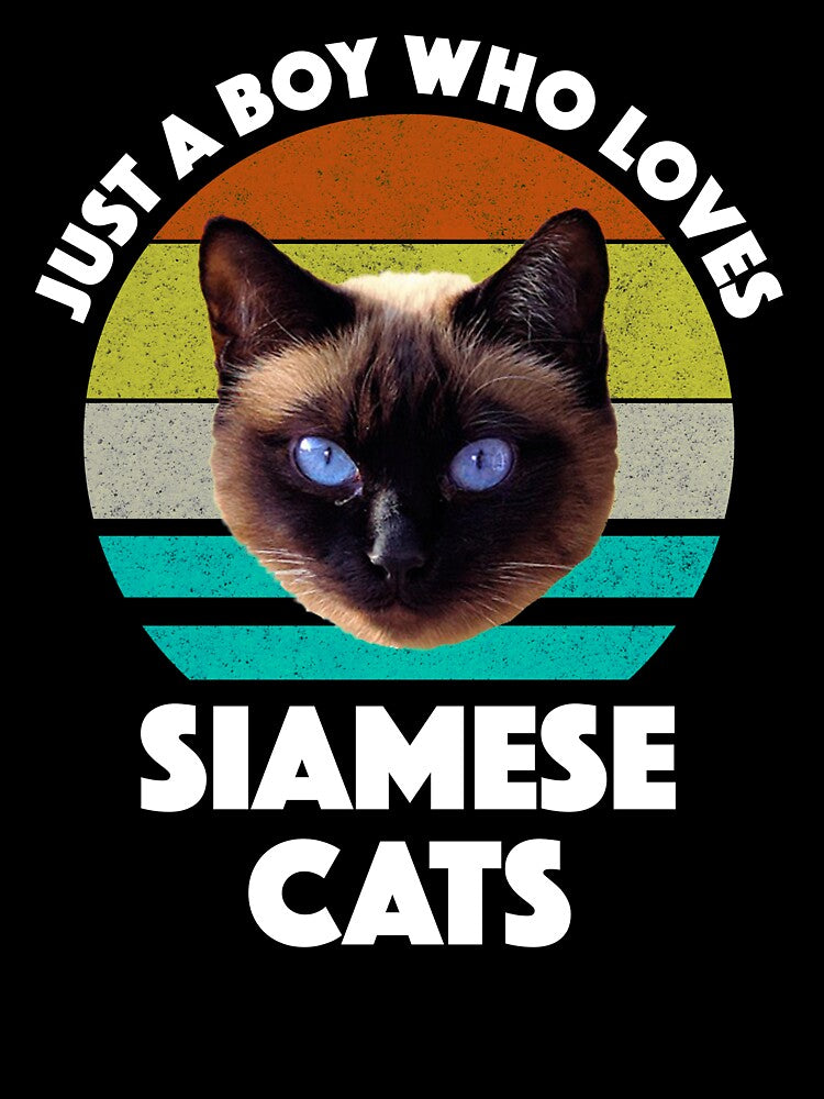 Just A Boy Who Loves Siamese Cats by Cat Lady Designs T-Shirts, Hoodie, Sweatshirt | BlankRebels.com (Image 3)