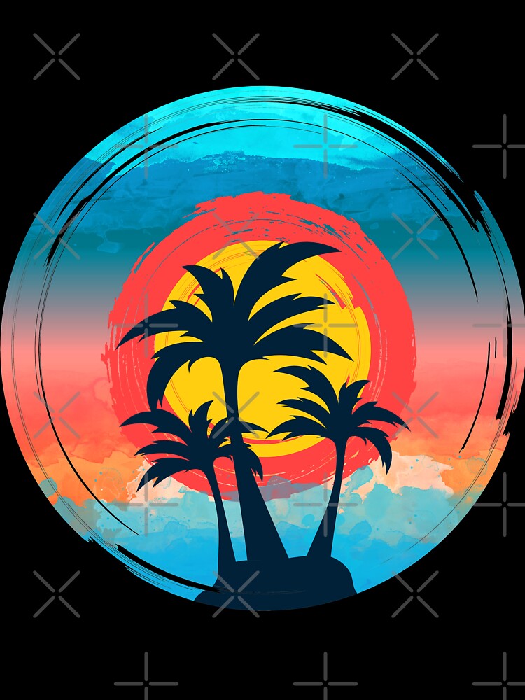 Art Painting Summer Tropical Sunset Nature t-shirt by AYOUCHKA Hoodie, Sweatshirt | BlankRebels.com (Image 3)