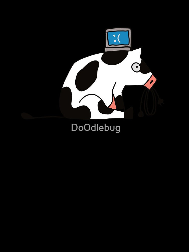 Computer cow by Do0dlebug T-Shirts, Hoodie, Sweatshirt | BlankRebels.com (Image 3)