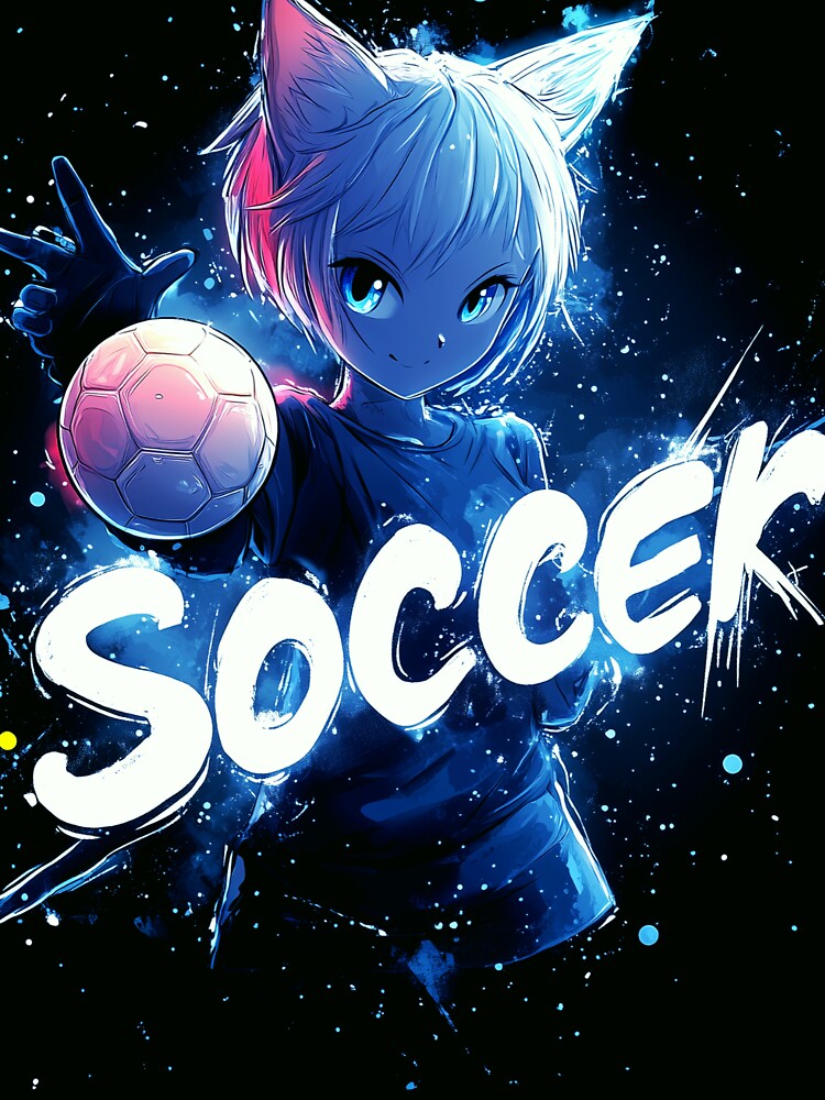 Soccer Anime Cat Boy Graffiti Art by Gaming x Sports