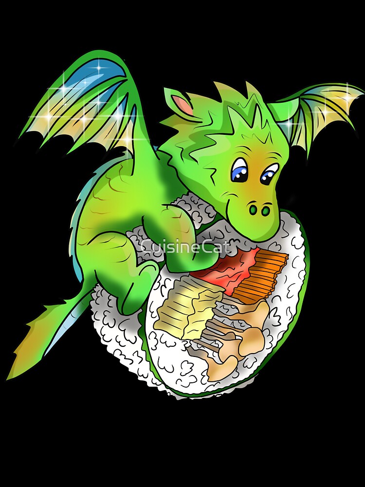 sushi lover flying dragon roll by CuisineCat T-Shirts, Hoodie, Sweatshirt | BlankRebels.com (Image 3)