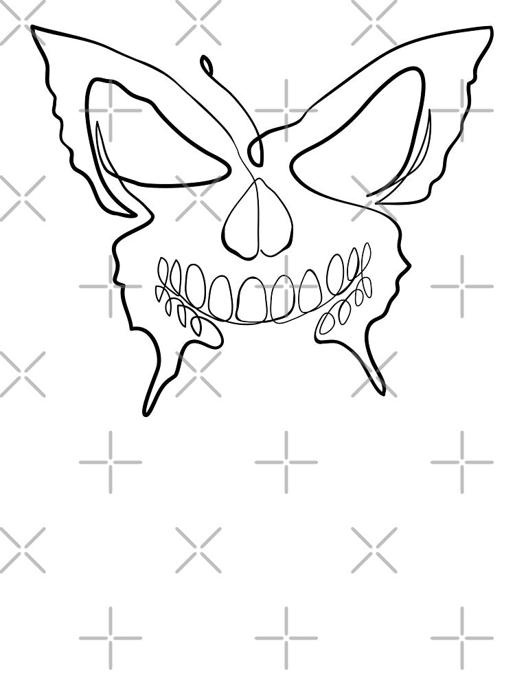 Death butterfly - Minimal line art by InspiRin T-Shirts, Hoodie, Sweatshirt | BlankRebels.com (Image 3)