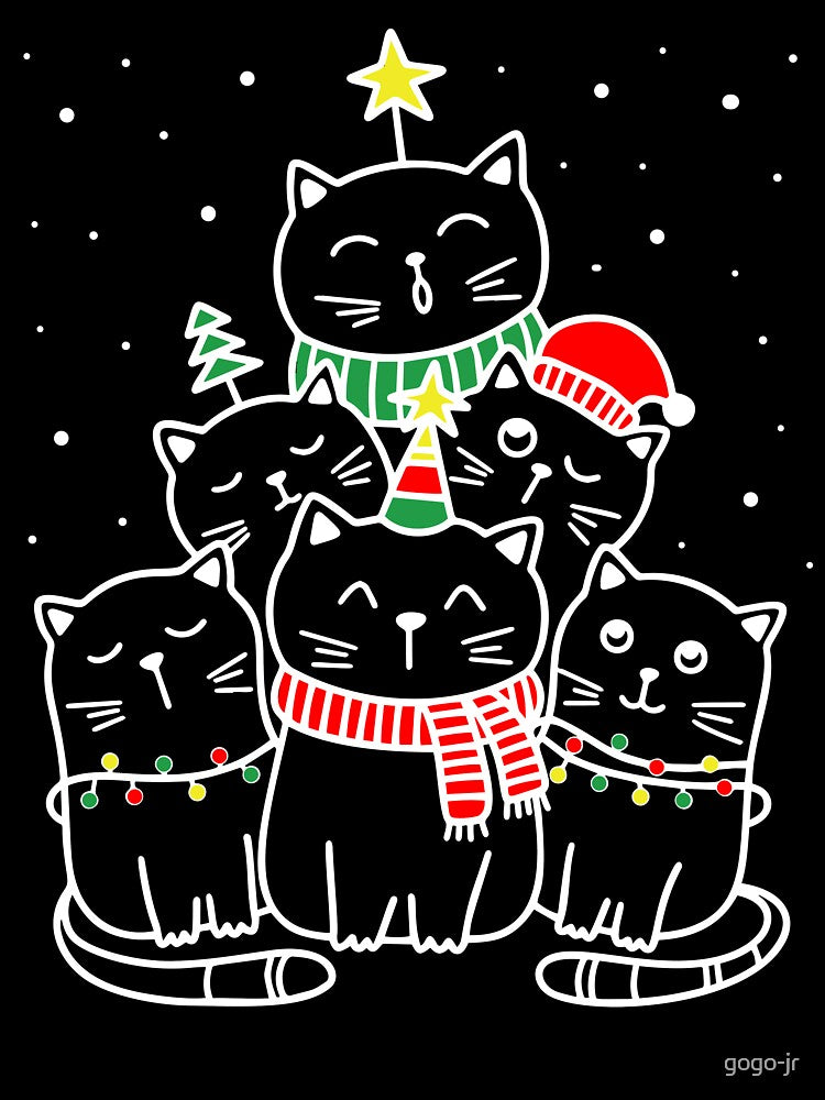 Cats Christmas Tree by gogo-jr T-Shirts, Hoodie, Sweatshirt | BlankRebels.com (Image 3)