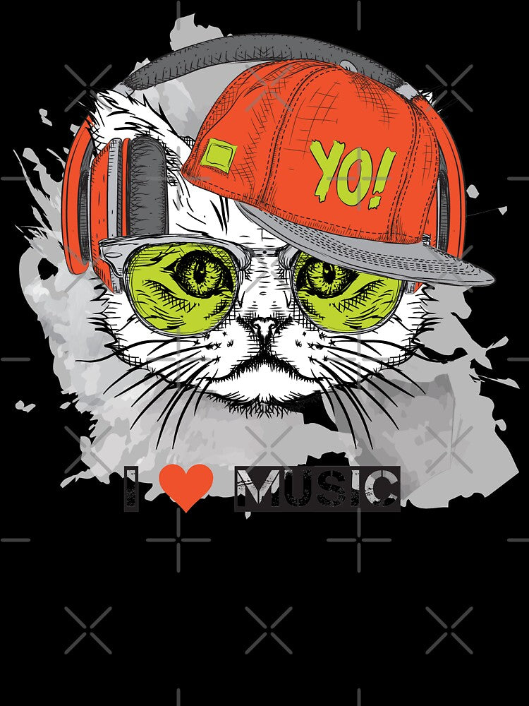 Cat, I Love Music by jothi-designers T-Shirts, Hoodie, Sweatshirt | BlankRebels.com (Image 3)