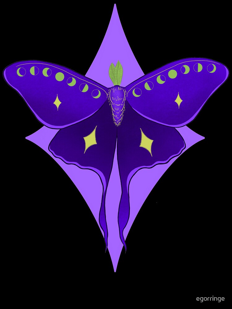 Mystic Lunar Moth Diamond Sparkles by egorringe T-Shirts, Hoodie, Sweatshirt | BlankRebels.com (Image 3)