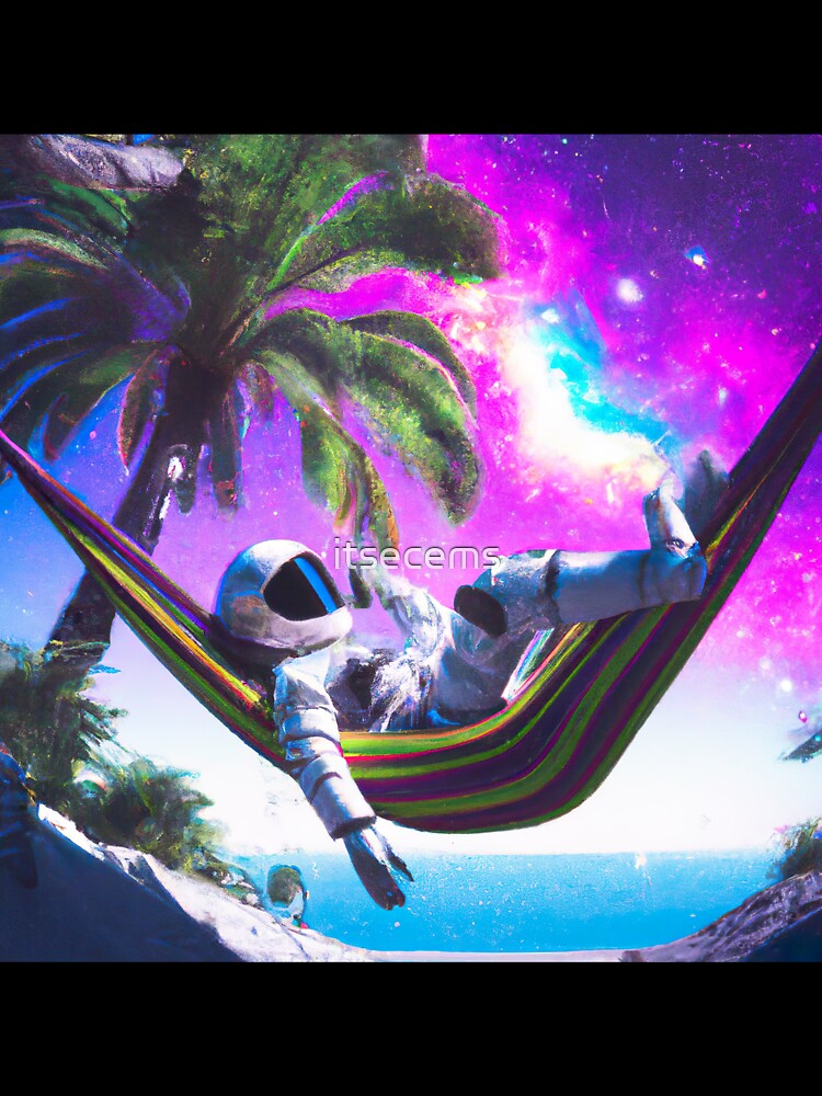 Chilling Astronaut on a Hammock by itsecems T-Shirts, Hoodie, Sweatshirt | BlankRebels.com (Image 3)