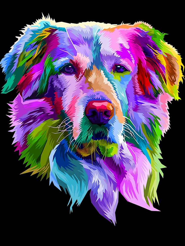 Colorful Golden Retriever Men_s Best Friend, Cool Dog Lover by NiceStore095 T-Shirts, Hoodie, Sweatshirt (Image 3)