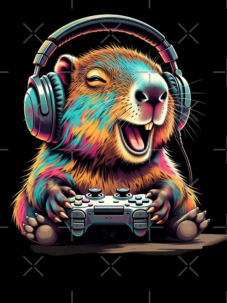 Capybara Gamer Aesthetic – Cute Creature Art by GrumpySableye T-Shirts, Hoodie, Sweatshirt | BlankRebels.com (Image 3)
