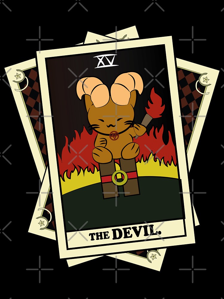 TAROT CARDS DECK | THE DEVIL. | FORTUNE CAT by FalconLifeStore T-Shirts, Hoodie, Sweatshirt | BlankRebels.com (Image 3)