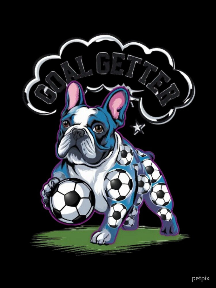 Goal Getter French Bulldog Soccer Fun Design by Petpixy