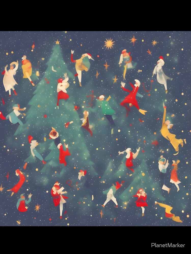 Holiday Abstract Dancing Around The Christmas Tree by PlanetMarker T-Shirts, Hoodie, Sweatshirt | BlankRebels.com (Image 3)