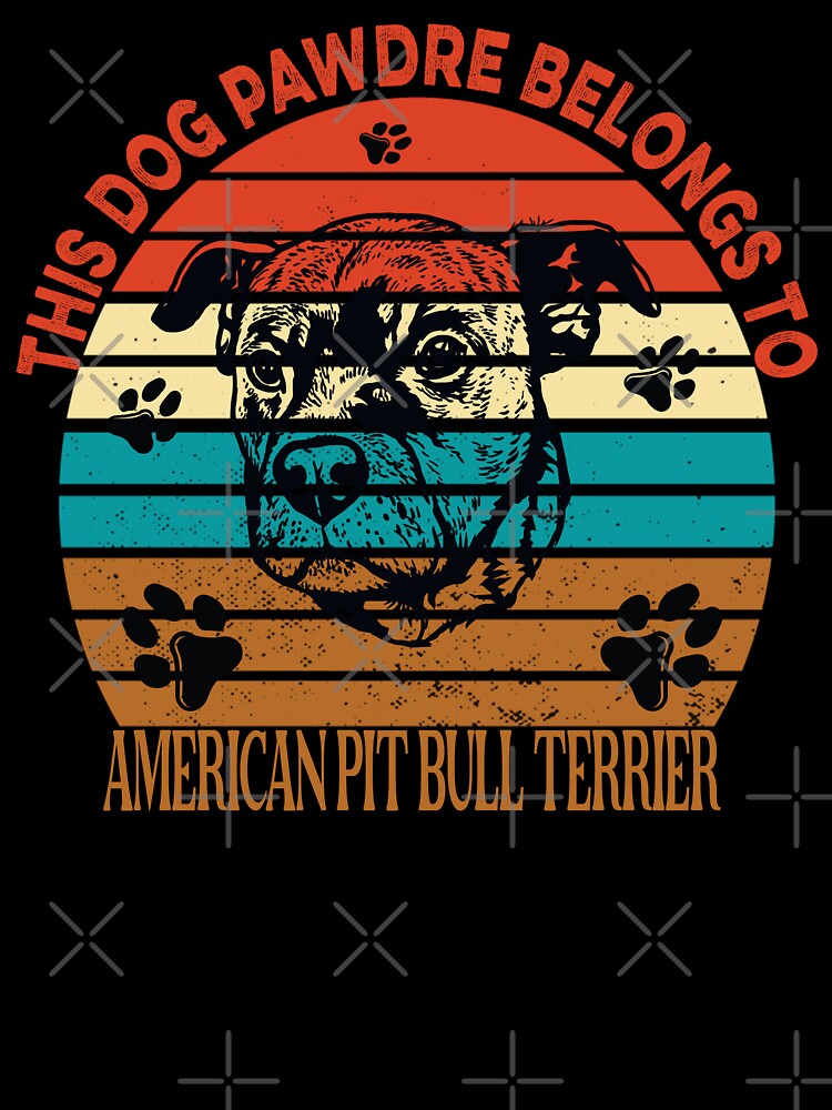 Dog Pawdre Dad American Pit Bull Terrier Owner Vintage by Cuddlythopia T-Shirts, Hoodie, Sweatshirt (Image 3)