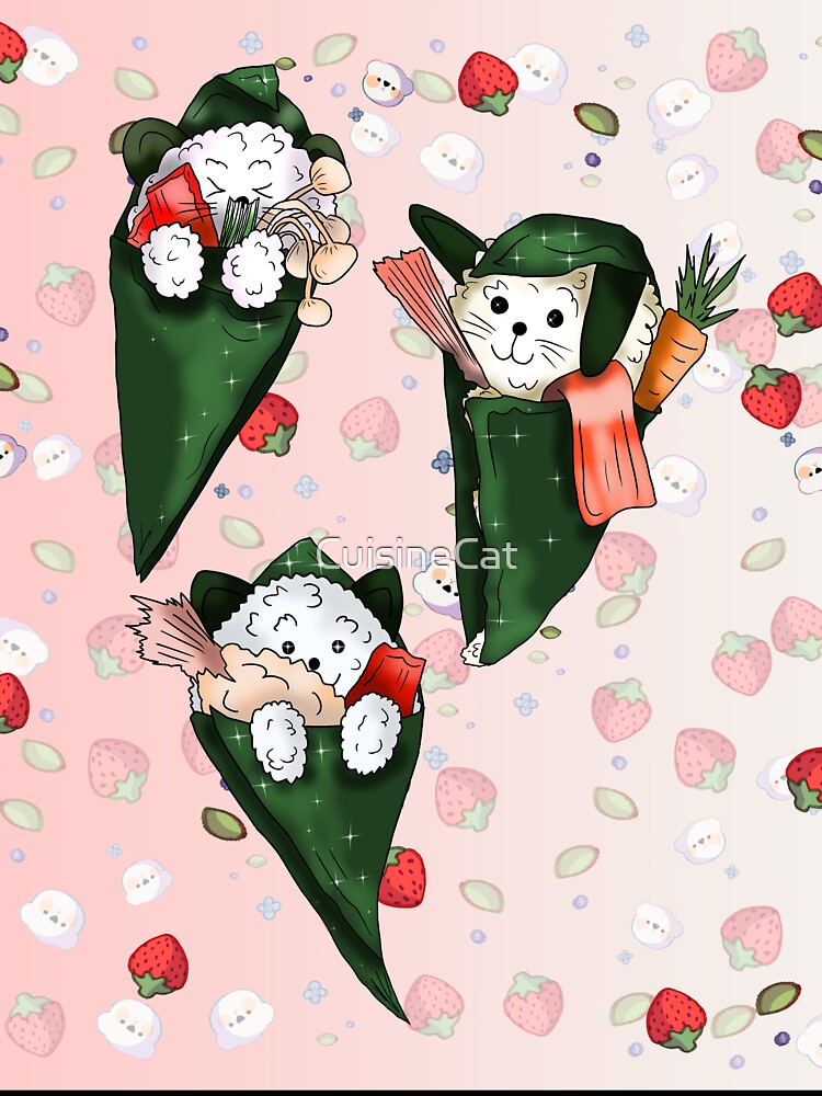 cartoon sushi temaki by CuisineCat