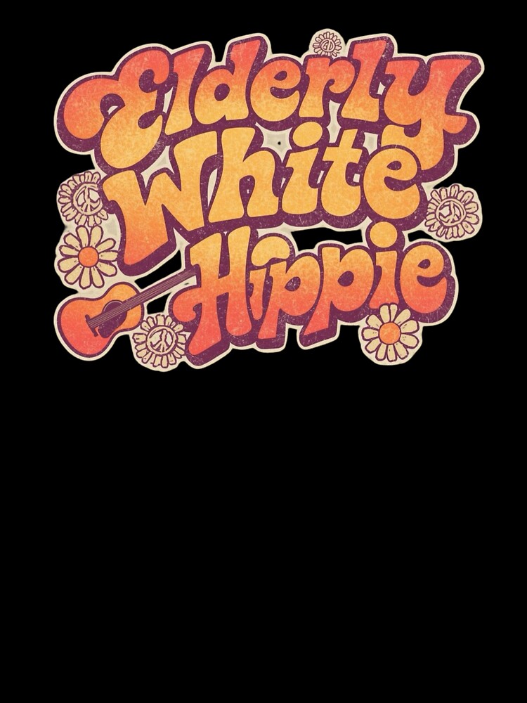 Funny shirt for elderly white hippie – retro vintage groovy design by WePlay2gether Hoodie, Sweatshirt (Image 3)