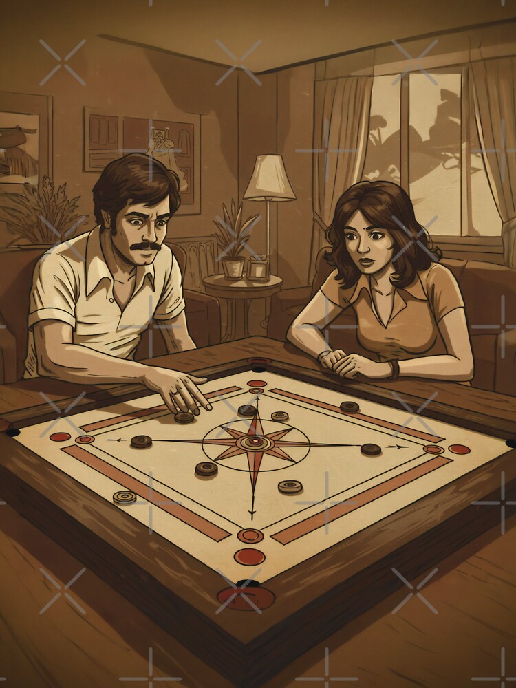 Retro Carrom Night – Vintage Board Game Art by InkoraLab T-Shirts, Hoodie, Sweatshirt | BlankRebels.com (Image 3)
