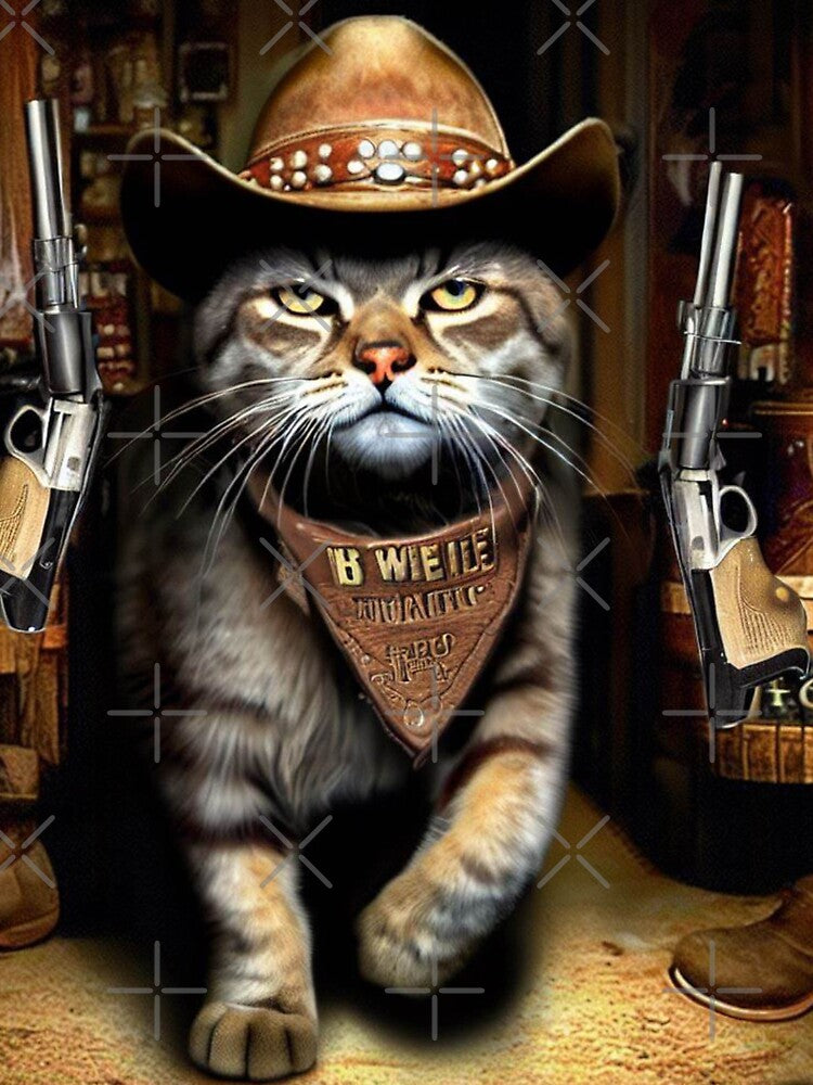 wild west cat by DANIELYSFASHION T-Shirts, Hoodie, Sweatshirt | BlankRebels.com (Image 3)