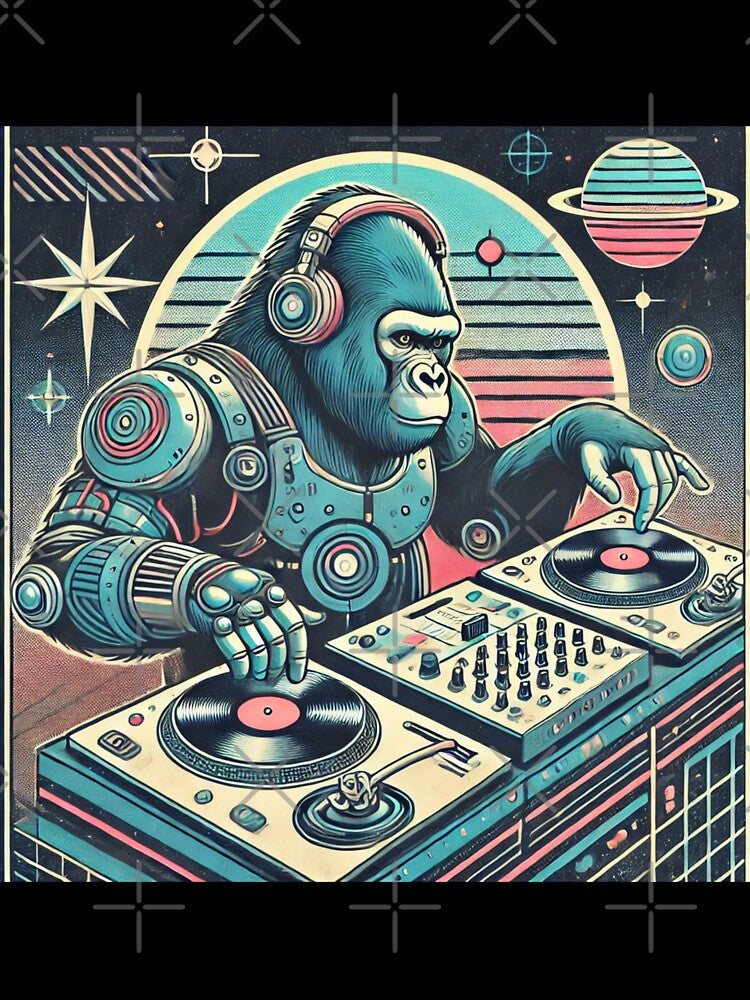 Cosmic Beats Gorilla DJ by LizzyLooDoo Designs T-Shirts, Hoodie, Sweatshirt | BlankRebels.com (Image 3)