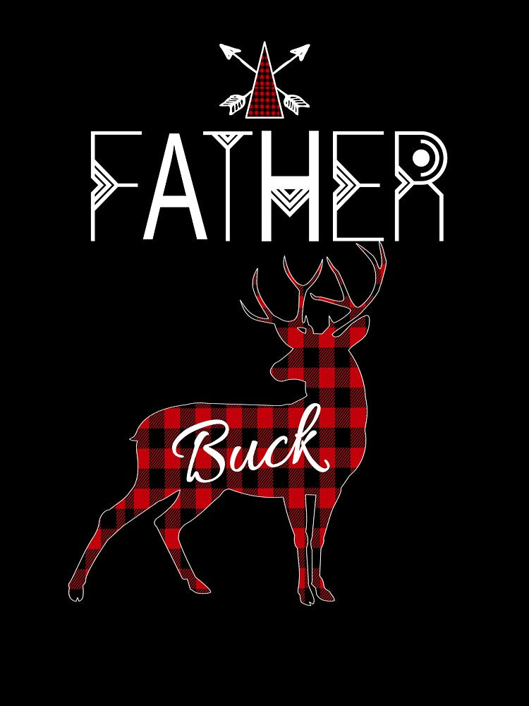 Father Buck Deer Buffalo Plaid Family Christmas Camping Holiday Gift by Sapphire Star T-Shirts, Hoodie, Sweatshirt (Image 3)