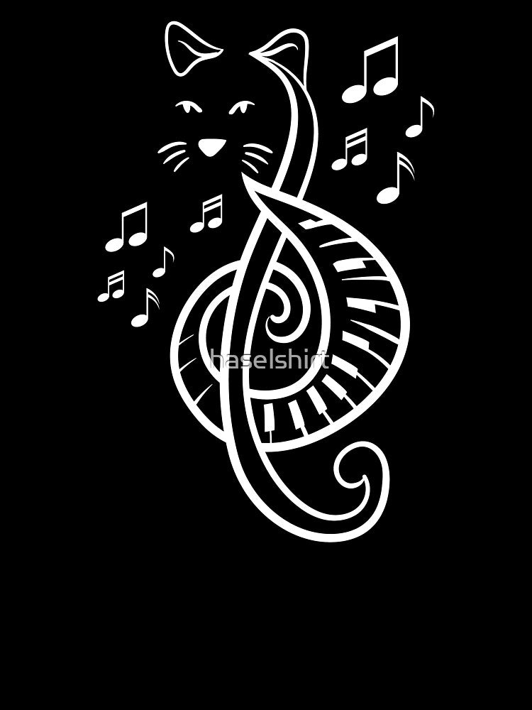 Musical Symbol Clef Note Treble Cat Music Lover by haselshirt T-Shirts, Hoodie, Sweatshirt | BlankRebels.com (Image 3)