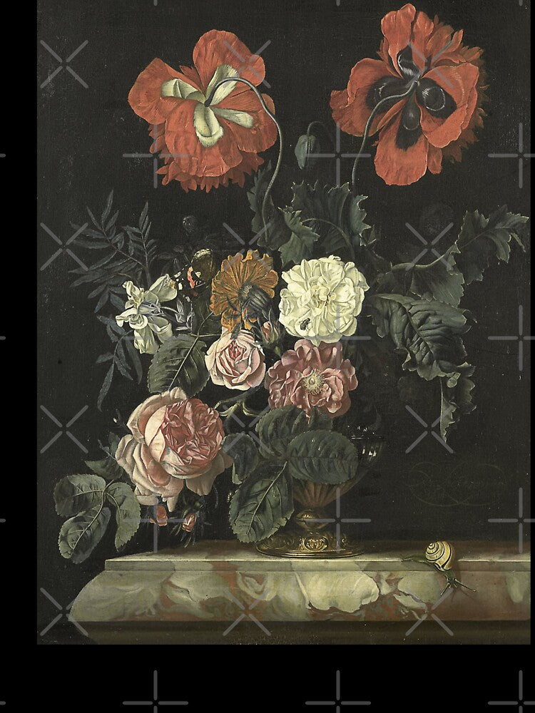 Dark Academia Flowers Painting, Dark Cottagecore Gothic Still Life Painting by Kink Collective T-Shirts,... (Image 3)