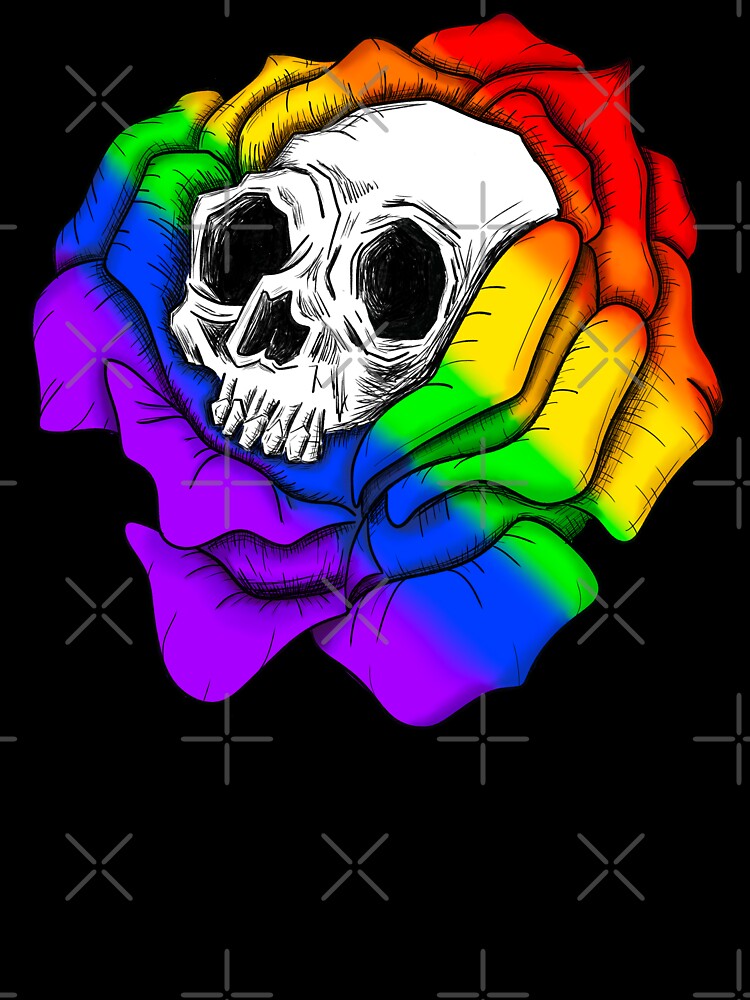 Skull Flower | Rainbow Goth | Dark Art | Macabre by fragi1eworks