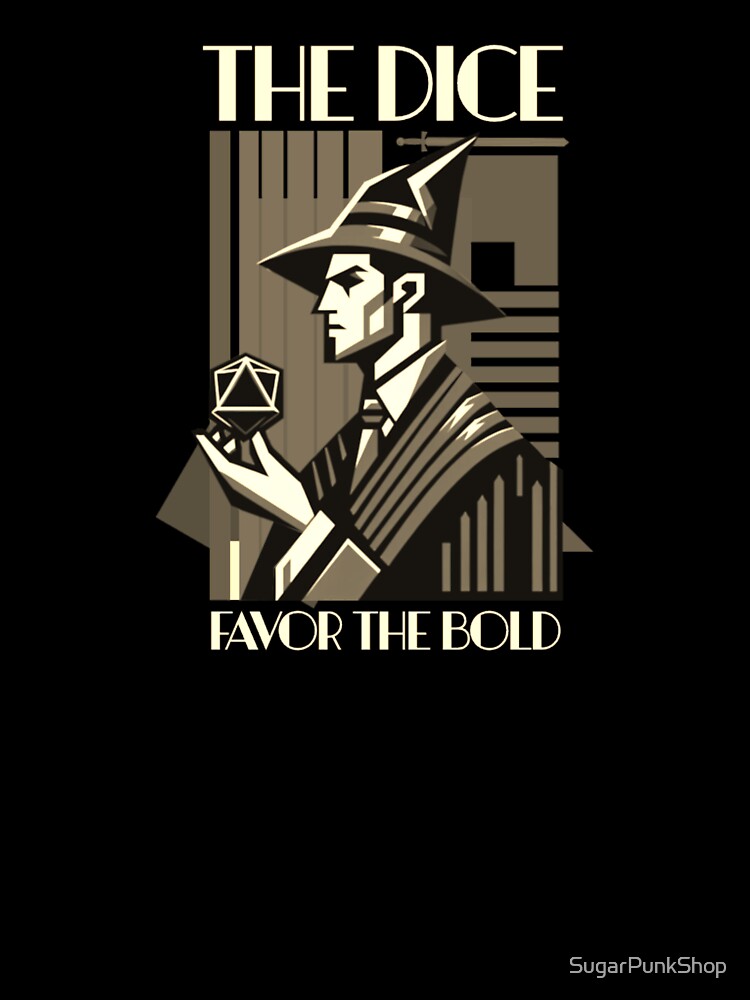 The Dice Favor the Bold in Sepia - Version 2 by SugarPunkShop T-Shirts, Hoodie, Sweatshirt | BlankRebels.com (Image 3)