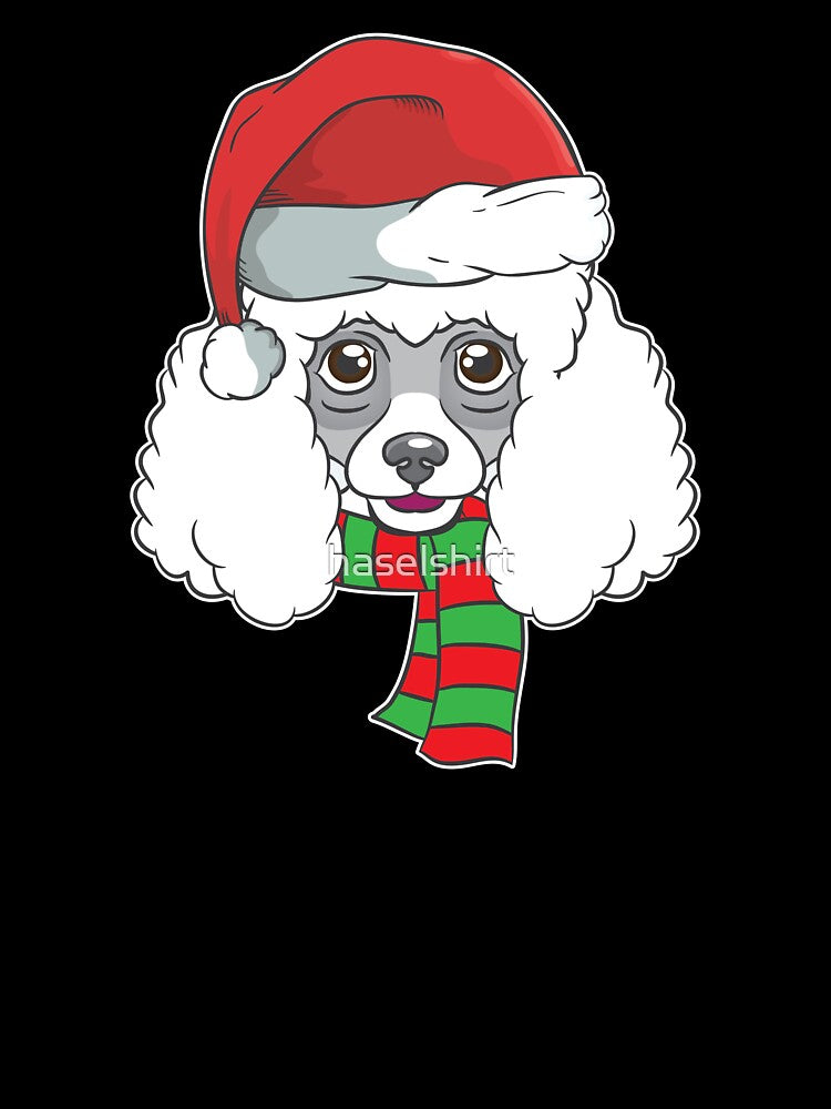 Funny Christmas Dog Xmas Santa  Poodle Holiday Gift by haselshirt