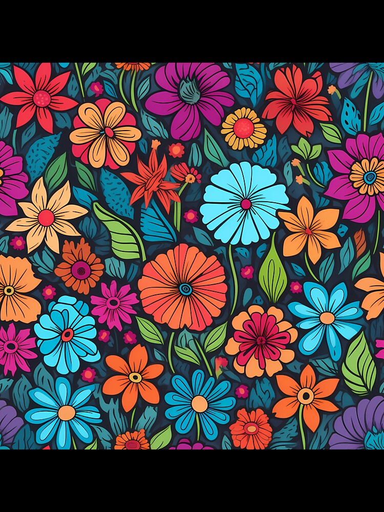 Colorful flower pattern by MyKaiUS T-Shirts, Hoodie, Sweatshirt | BlankRebels.com (Image 3)