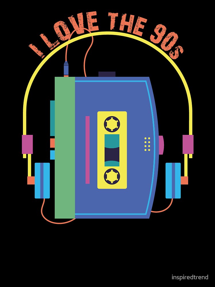 I Love the 90s Print - Nineties Retro Gift by inspiredtrend T-Shirts, Hoodie, Sweatshirt | BlankRebels.com (Image 3)