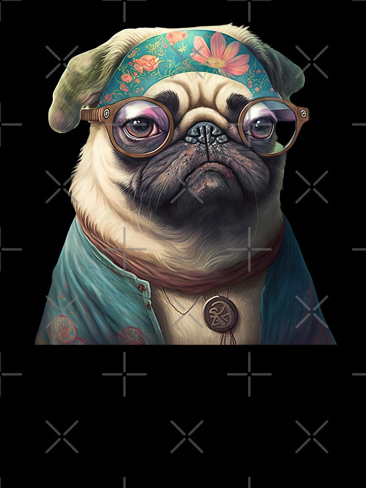 Hippy pug by AnimalArtPhotos T-Shirts, Hoodie, Sweatshirt | BlankRebels.com (Image 3)