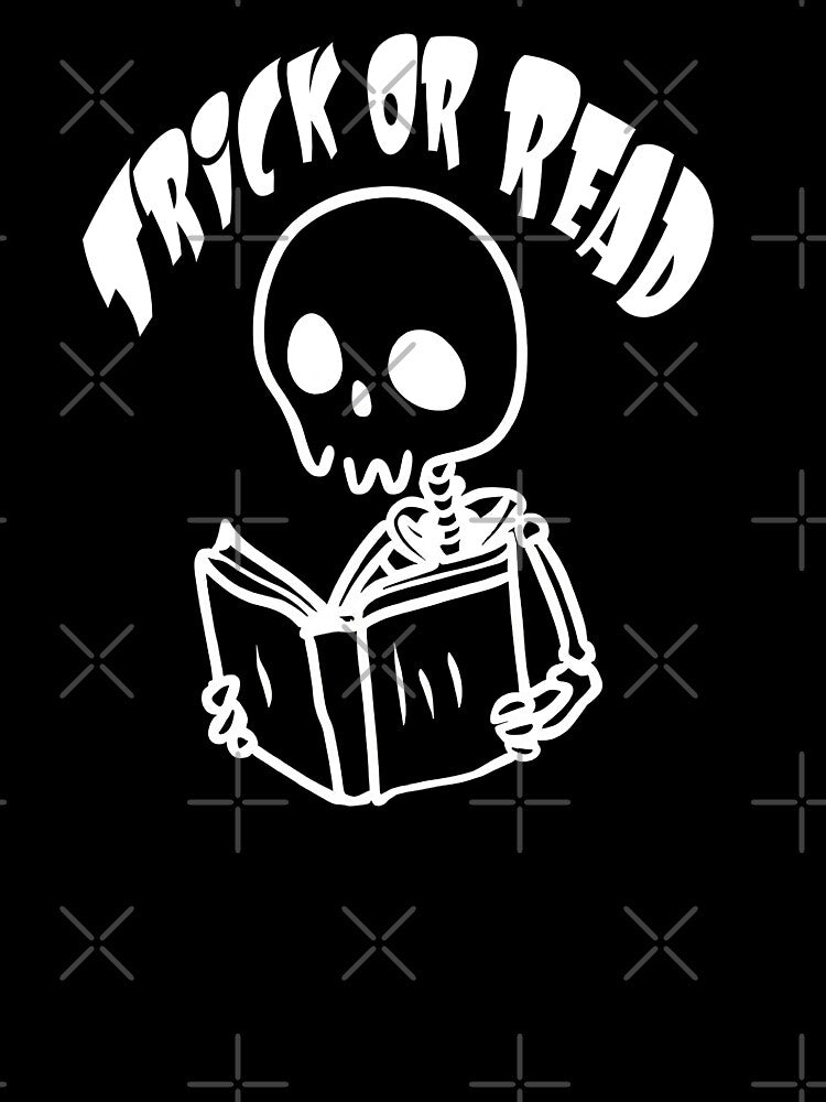 Trick or Read - White Skeleton reading a book by PrintSoulDesign T-Shirts, Hoodie, Sweatshirt | BlankRebels.com (Image 3)