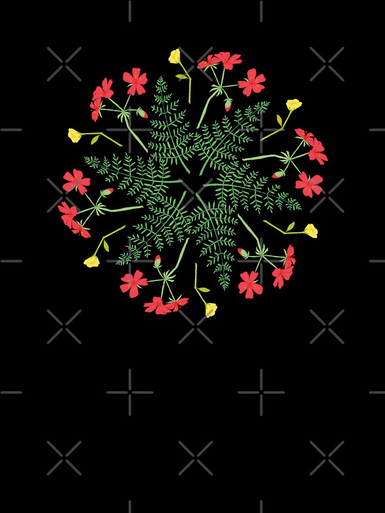 botanical flower mandala design by liny-art T-Shirts, Hoodie, Sweatshirt | BlankRebels.com (Image 3)