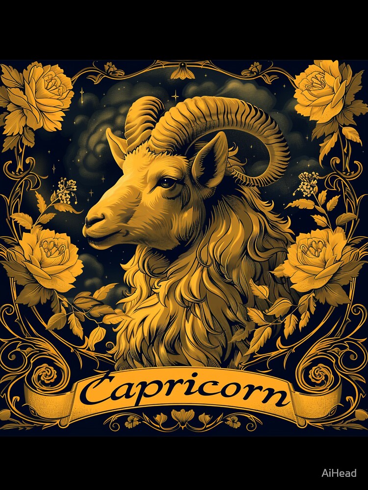Vintage Style Capricorn Zodiac Sign by AiHead T-Shirts, Hoodie, Sweatshirt | BlankRebels.com (Image 3)