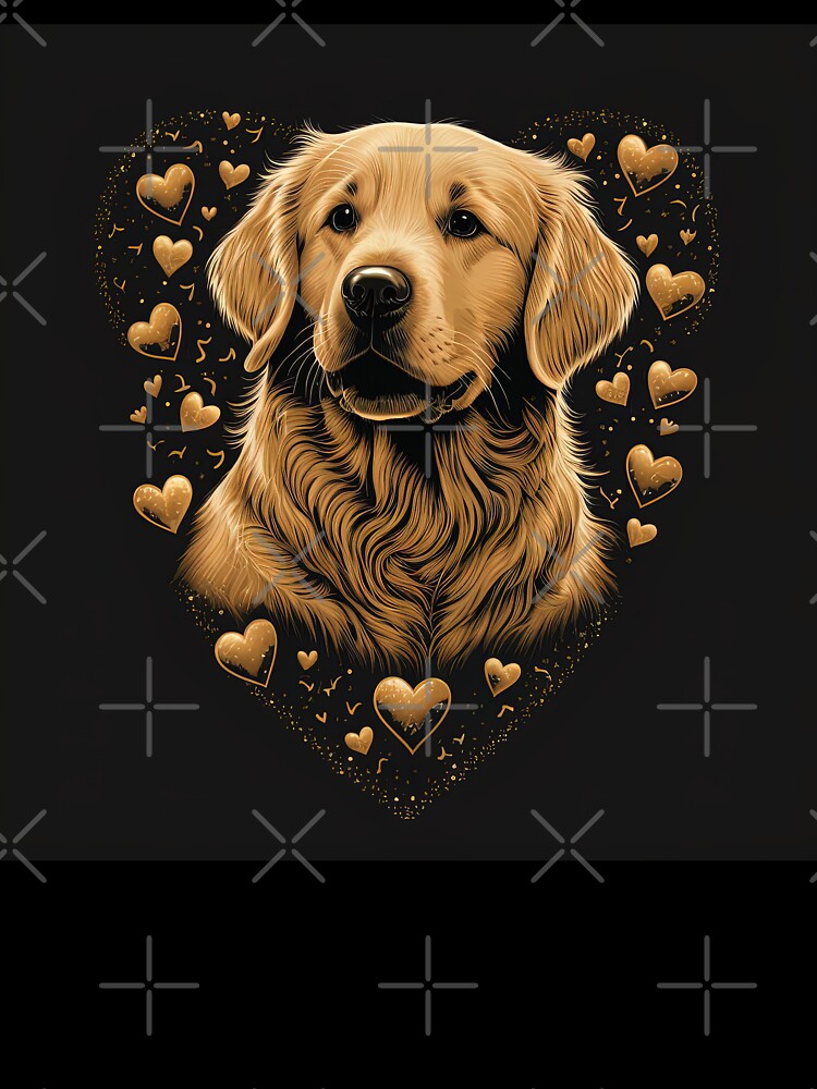 Golden Retriever Dog Valentine by Juliascutecornr T-Shirts, Hoodie, Sweatshirt | BlankRebels.com (Image 3)