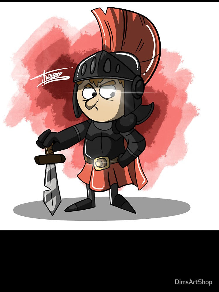Cartoon knight with a sword by DimsArtShop