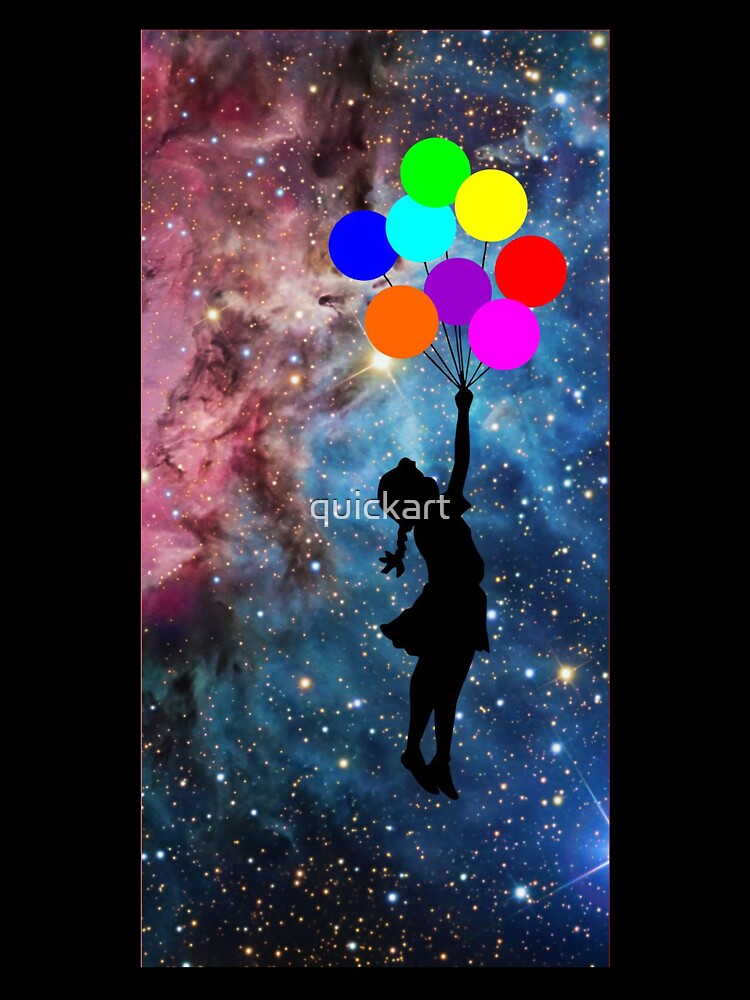 banksy ballon galaxy by quickart T-Shirts, Hoodie, Sweatshirt | BlankRebels.com (Image 3)