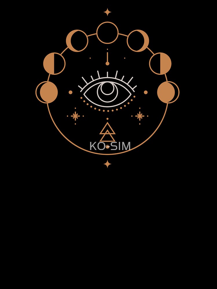 Mystical composition with the eye and phases of the moon. by KO-SIM T-Shirts, Hoodie, Sweatshirt | BlankRebels.com (Image 3)