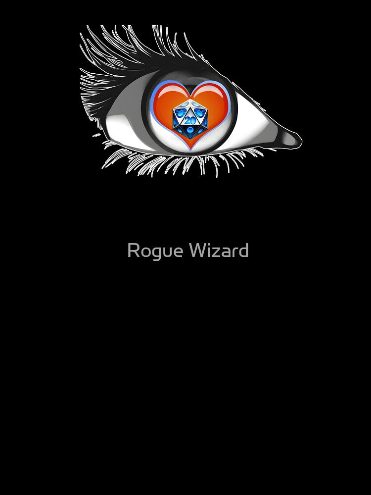 Eye Heart Crits - I love RPG Dice w/white border for darker prints by Rogue Wizard T-Shirts, Hoodie, Sweatshirt (Image 3)