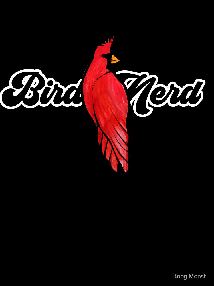 Bird Nerd Cardinal by Boog Monst T-Shirts, Hoodie, Sweatshirt | BlankRebels.com (Image 3)