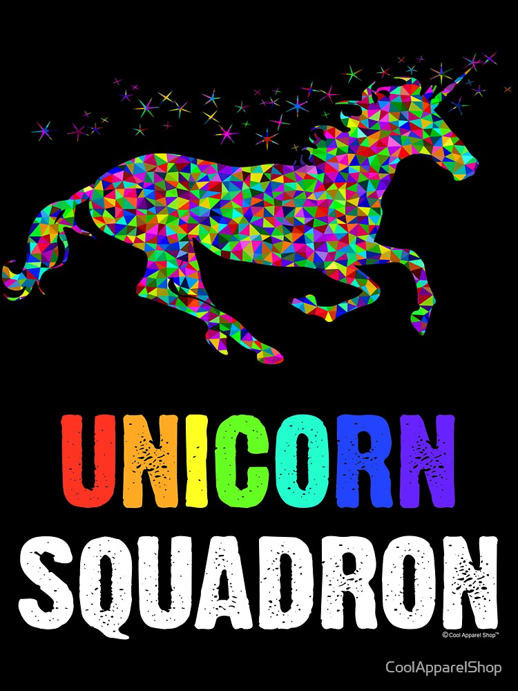 Unicorn Squadron - Glittering Unicorn Shirt by CoolApparelShop